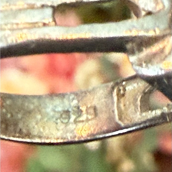 Authentic Dominican Handcrafted Larimar and Amber Ring - Picture 8 of 10